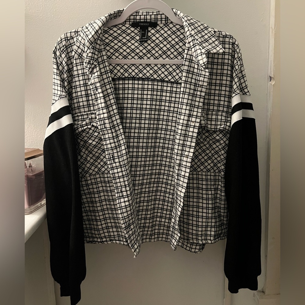 Forever21 Black White Flannel